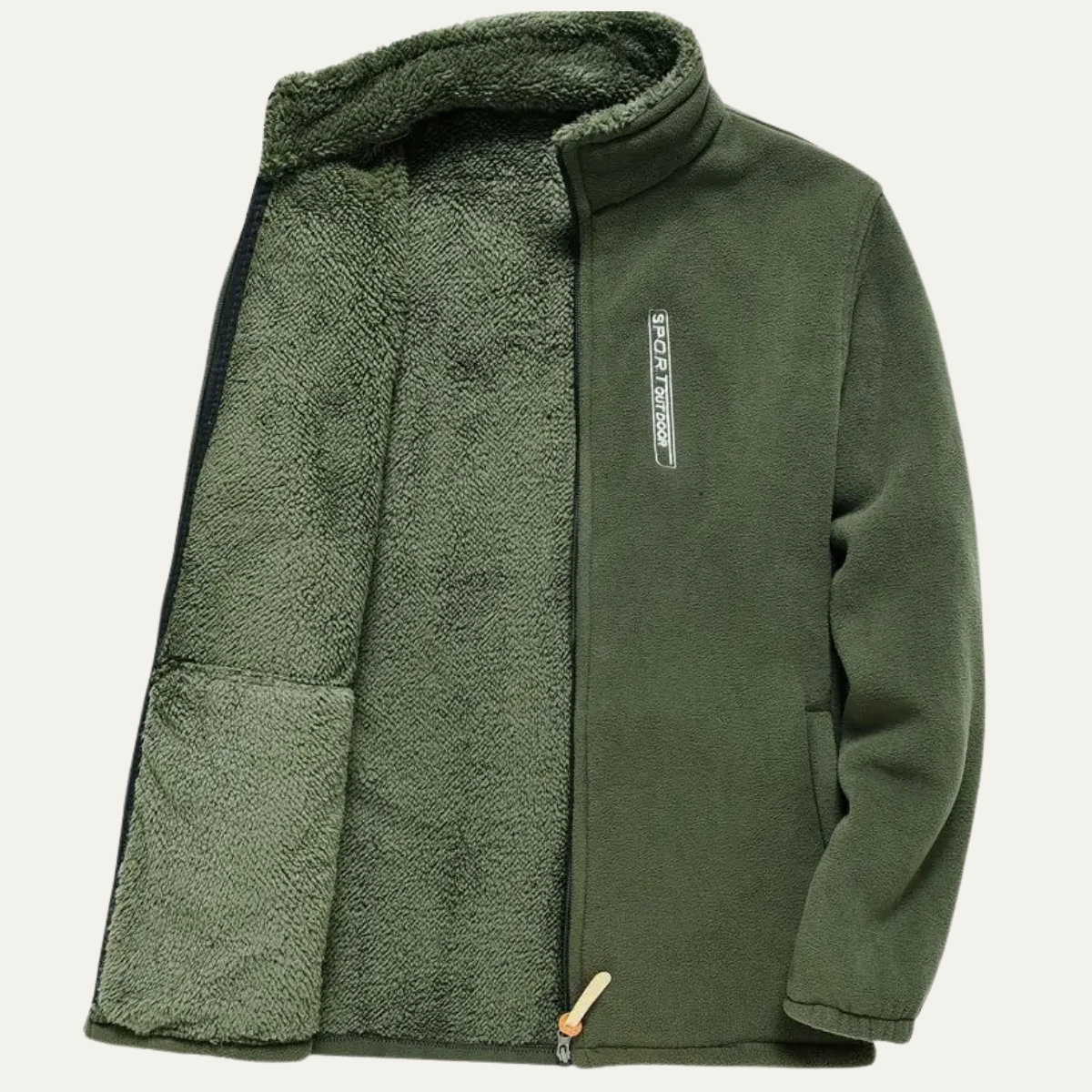 Men's Thermal Fleece Jacket Zip-Up Outdoor