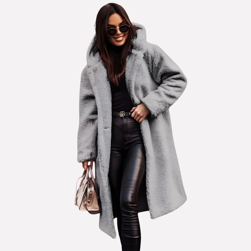 Women's Hooded Button Coat