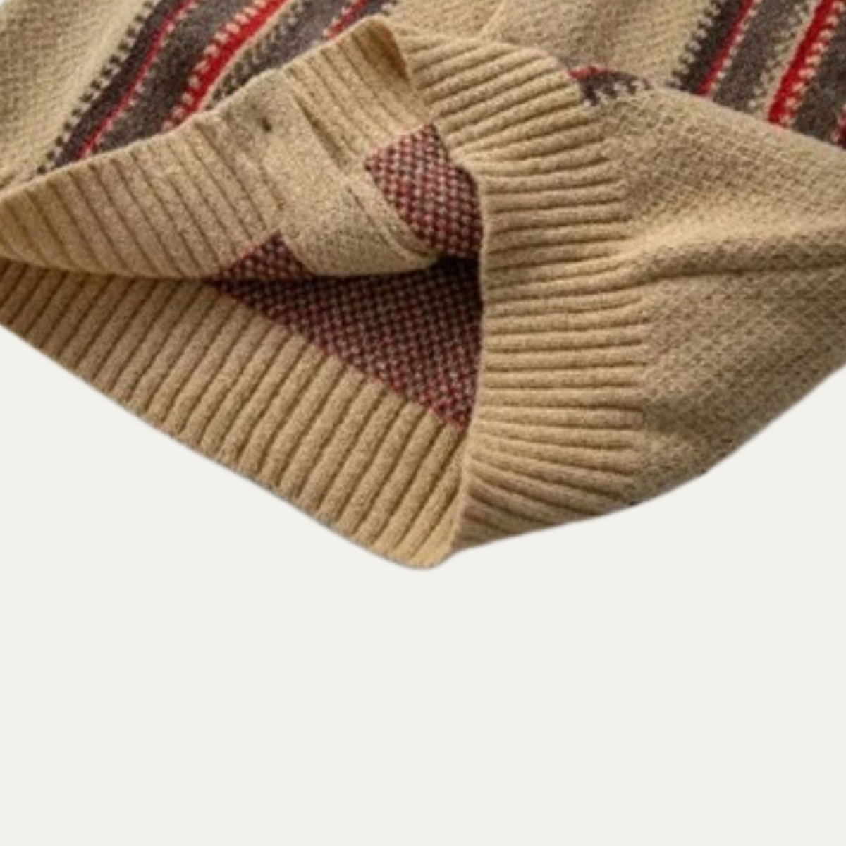 Men's Striped Knit Cardigan Retro Shawl Collar