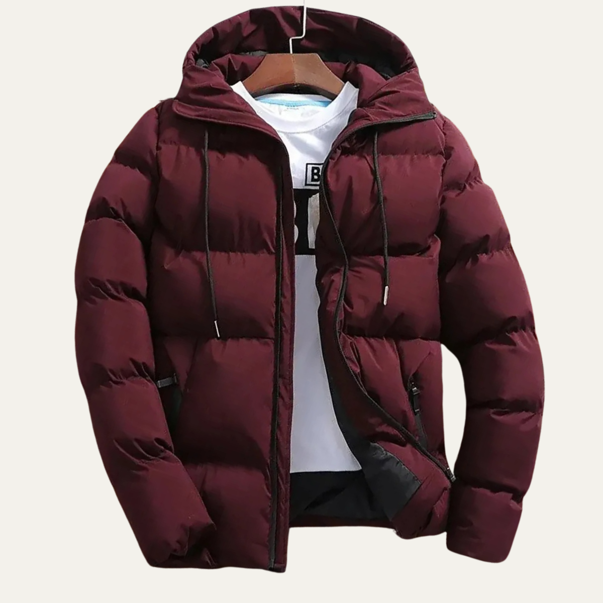 Men's Black Quilted Puffer Jacket