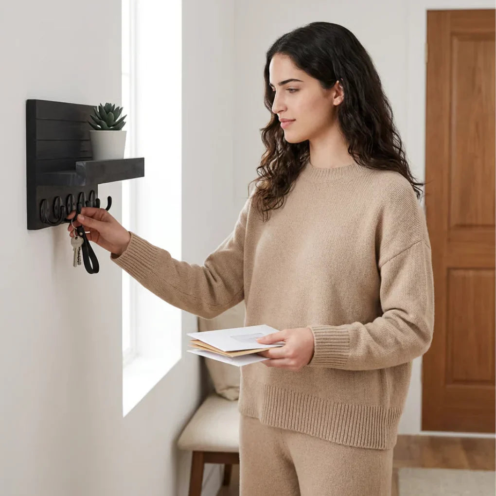 Wall Key Mail Holder Shelf