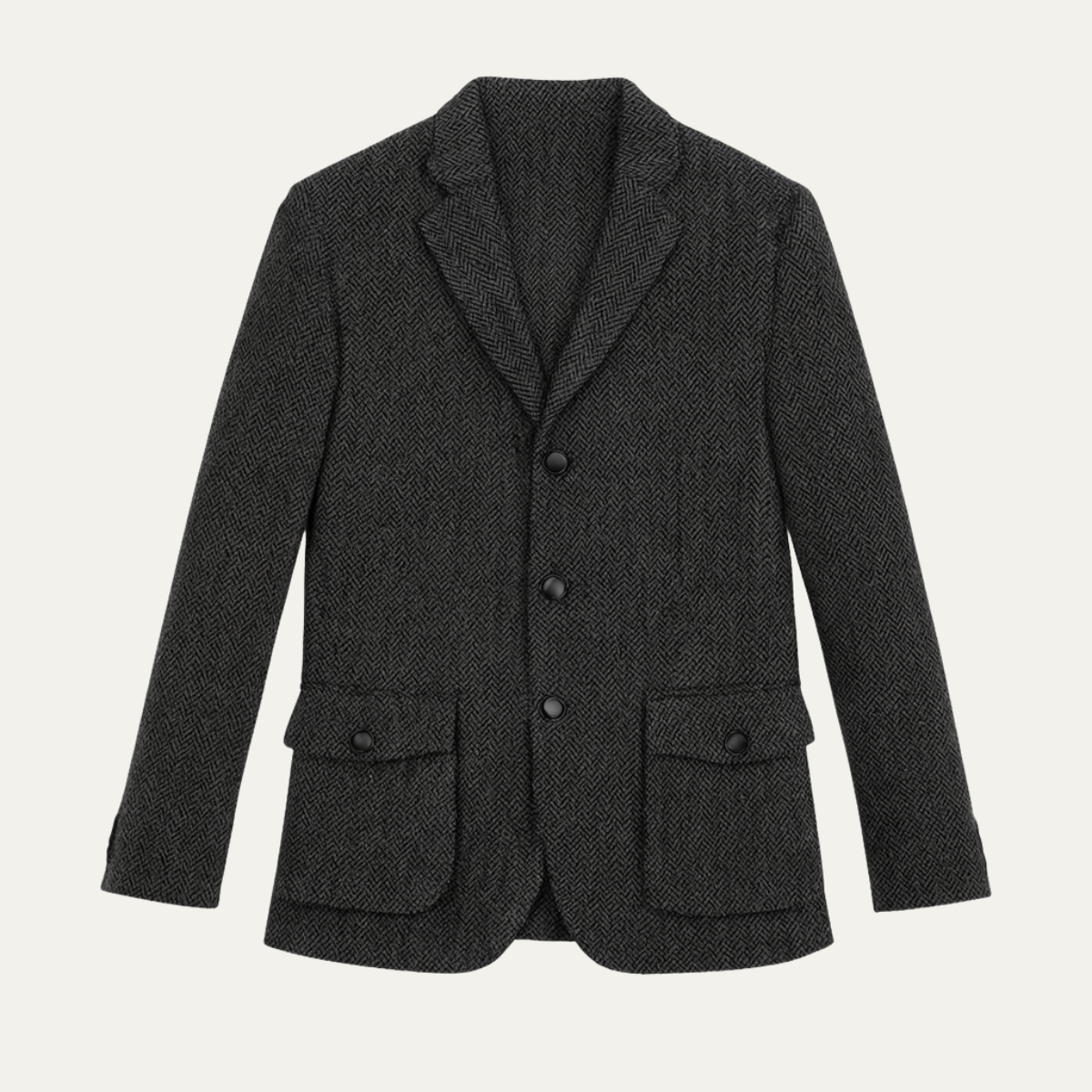 Men's Tweed Business Blazer Dark Gray - Vonnera