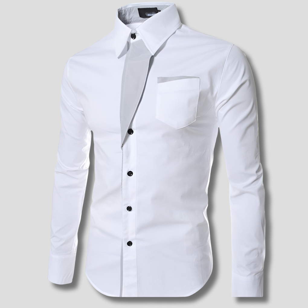 Men's Classic Cotton Long-Sleeve Dress Shirt