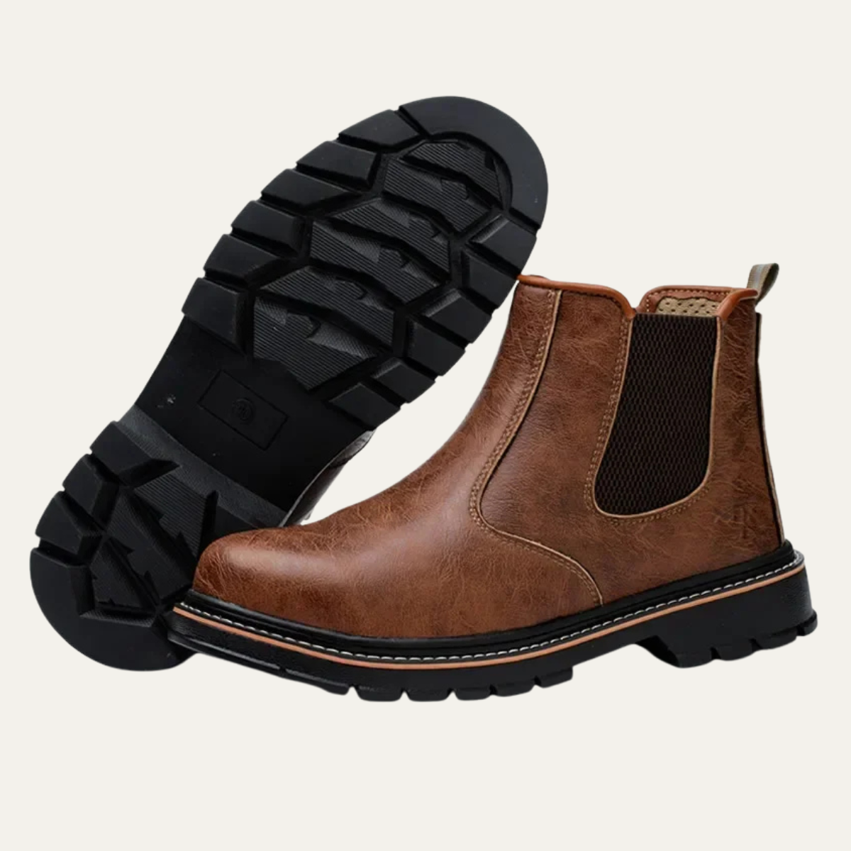 Oristano Men's Steel Toe Work Boots Waterproof Black