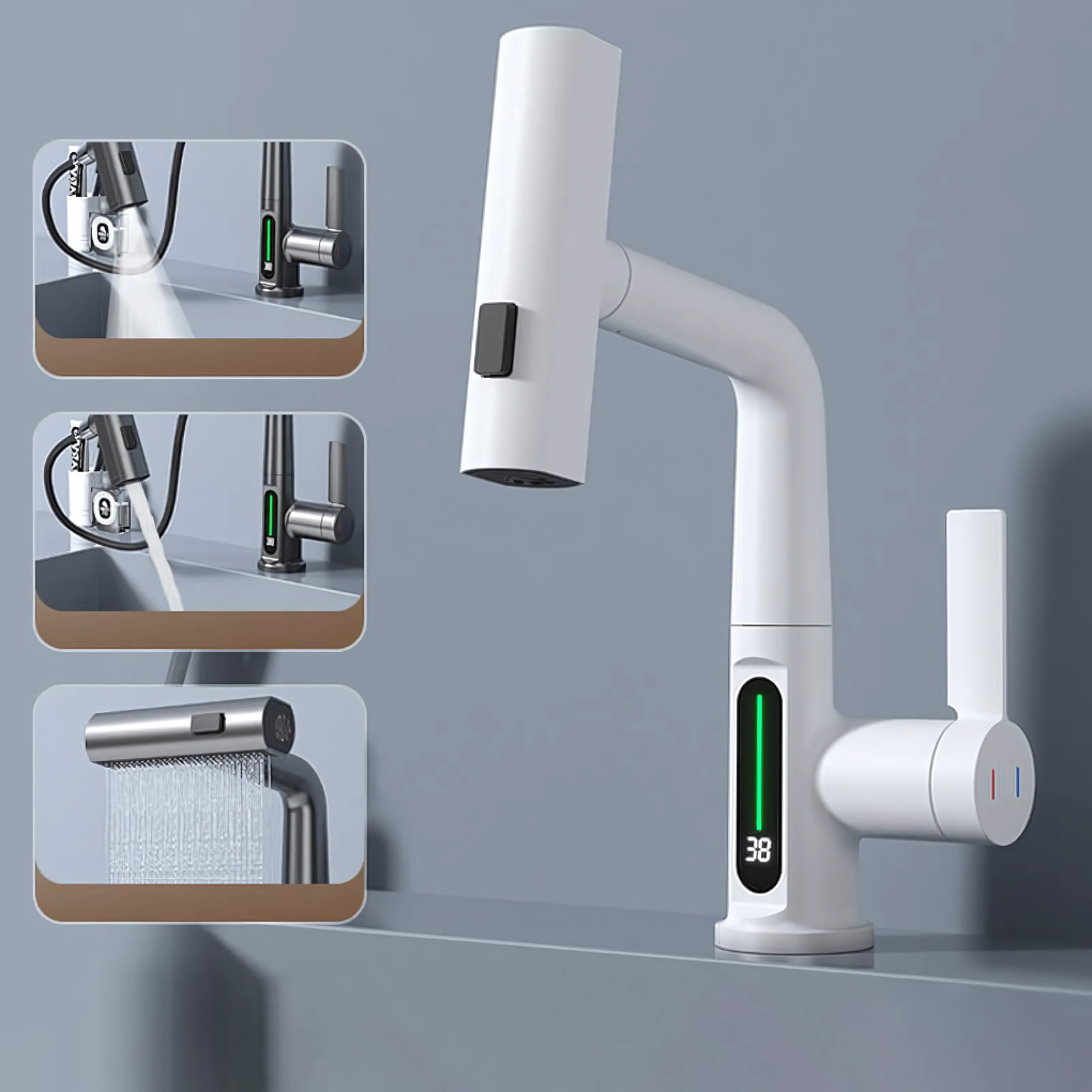 Led Kitchen Bathroom Faucet Light Flexible