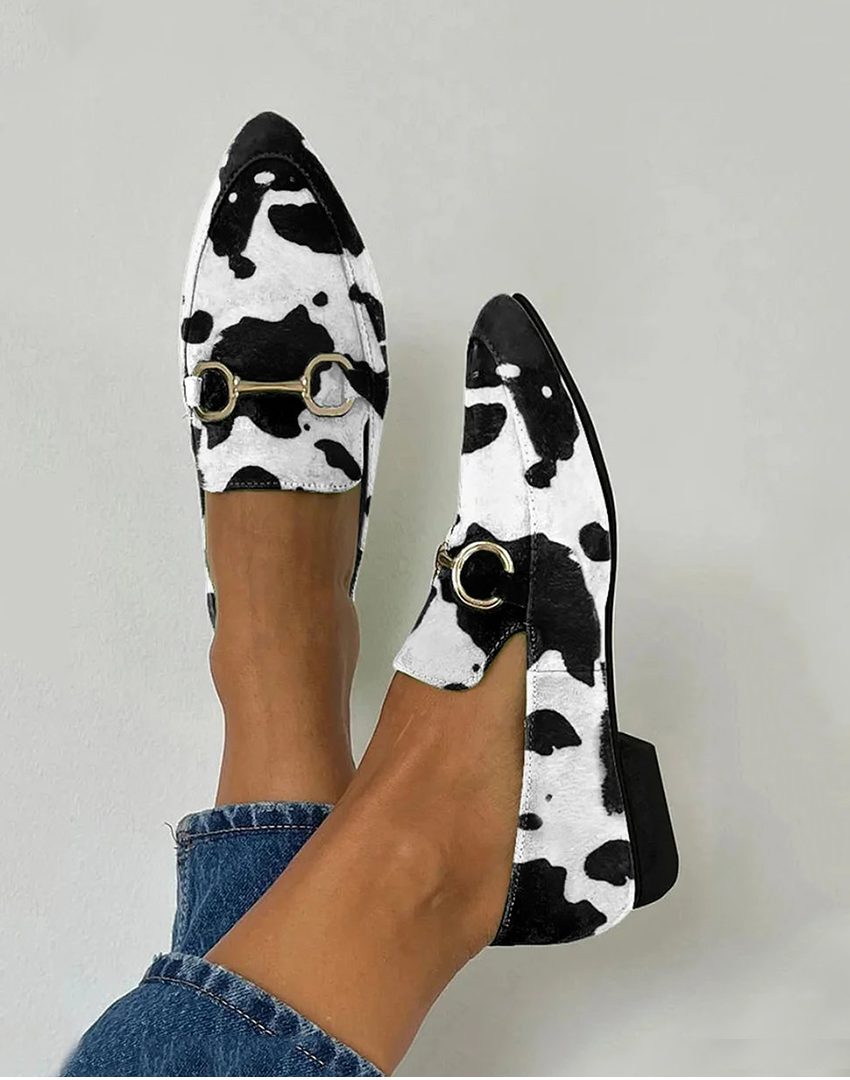 Women's Animal Print Slip On Loafers - Vonnera