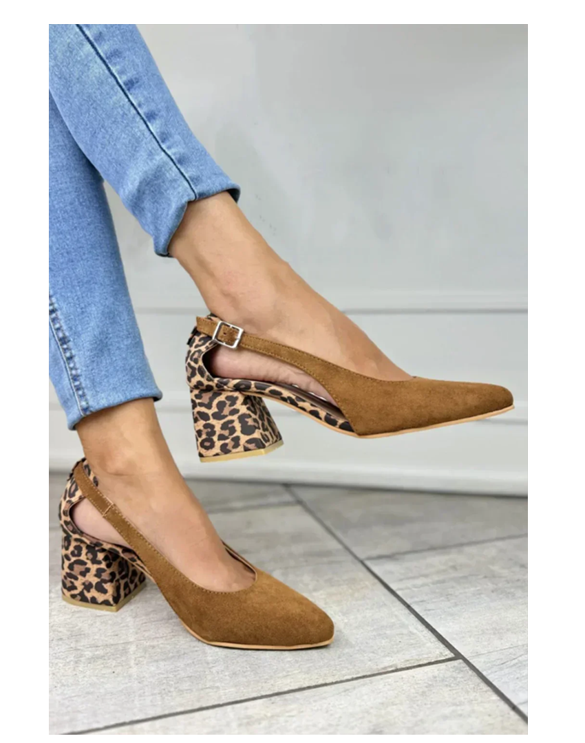 Women's Leopard Slingback Shoes - Vonnera