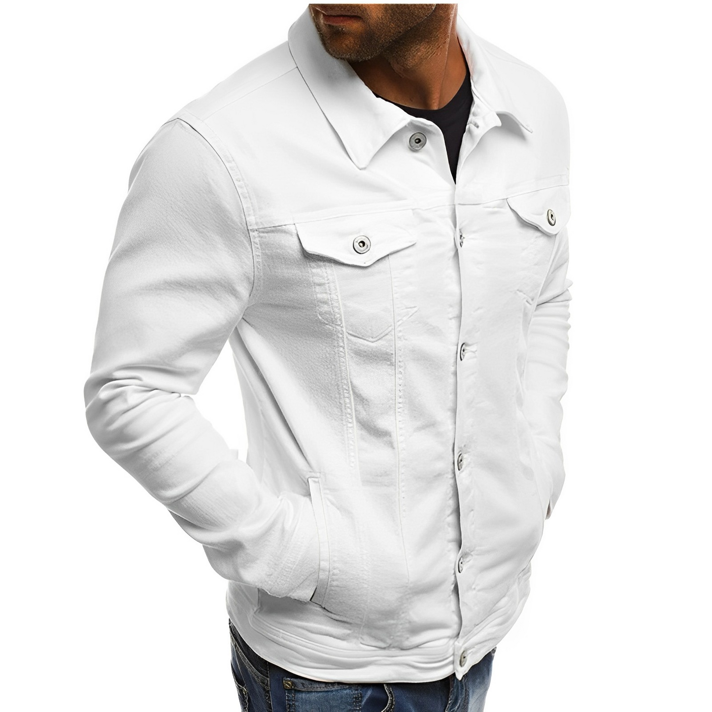 Ralph Men's Denim Jacket Lightweight Blue