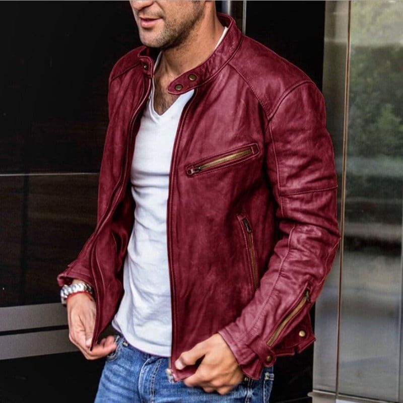 Men's Waterproof Leather Jacket