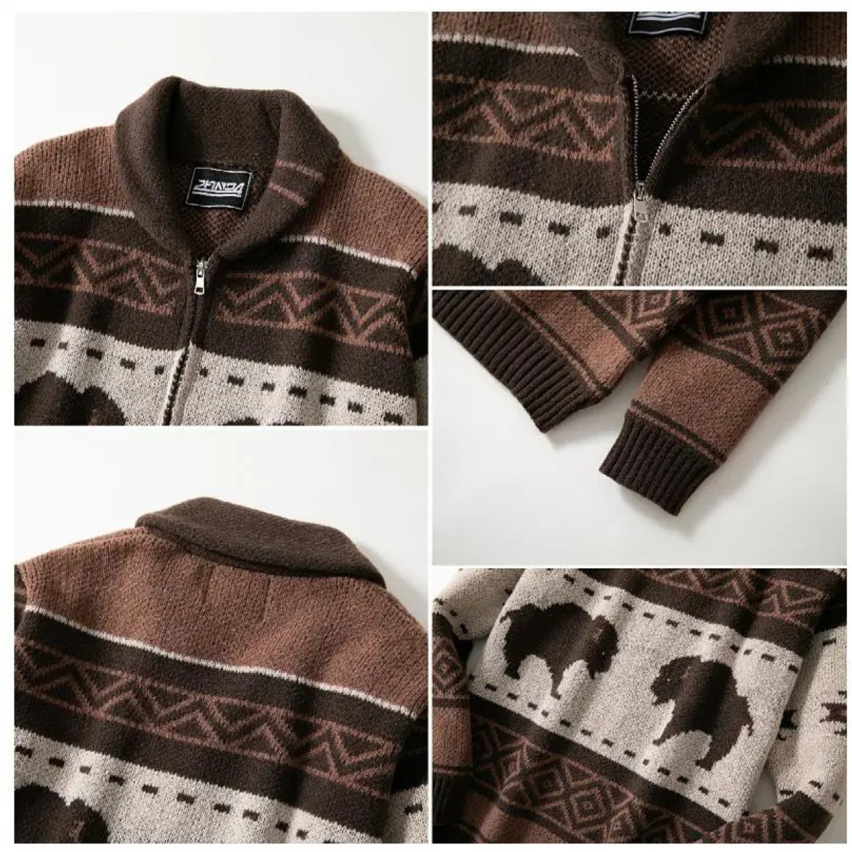 St Andrews Men's Buffalo Print Cardigan