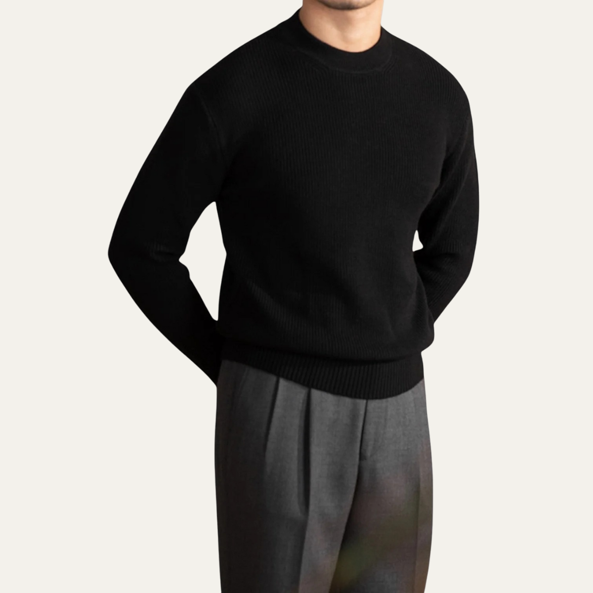 Mens Wool Crew Neck Sweater
