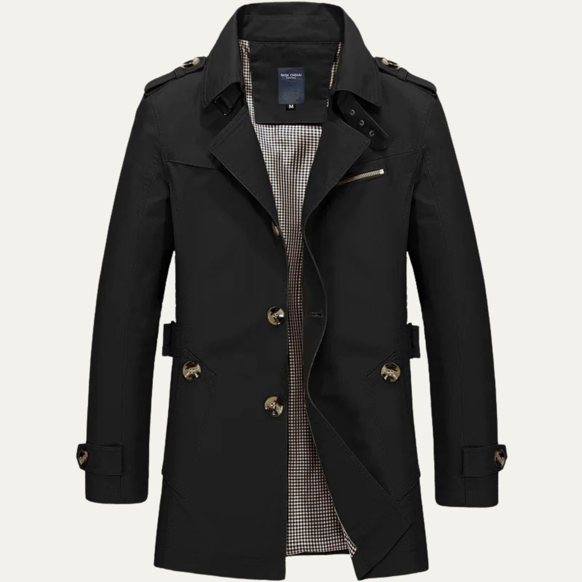 Mauro Icardi Men's Trench Coat Elegant Wool
