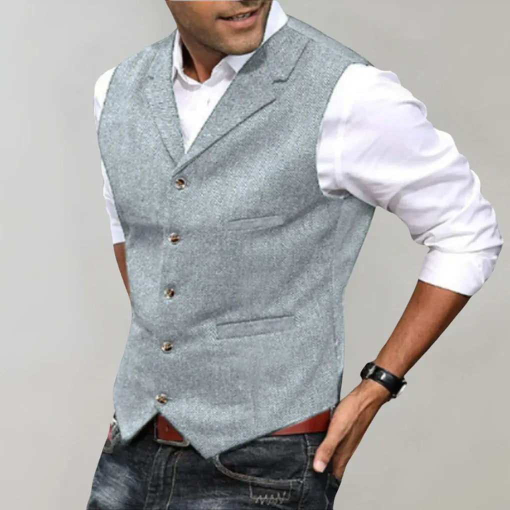 Men's Formal Suit Vest Elegant Layered