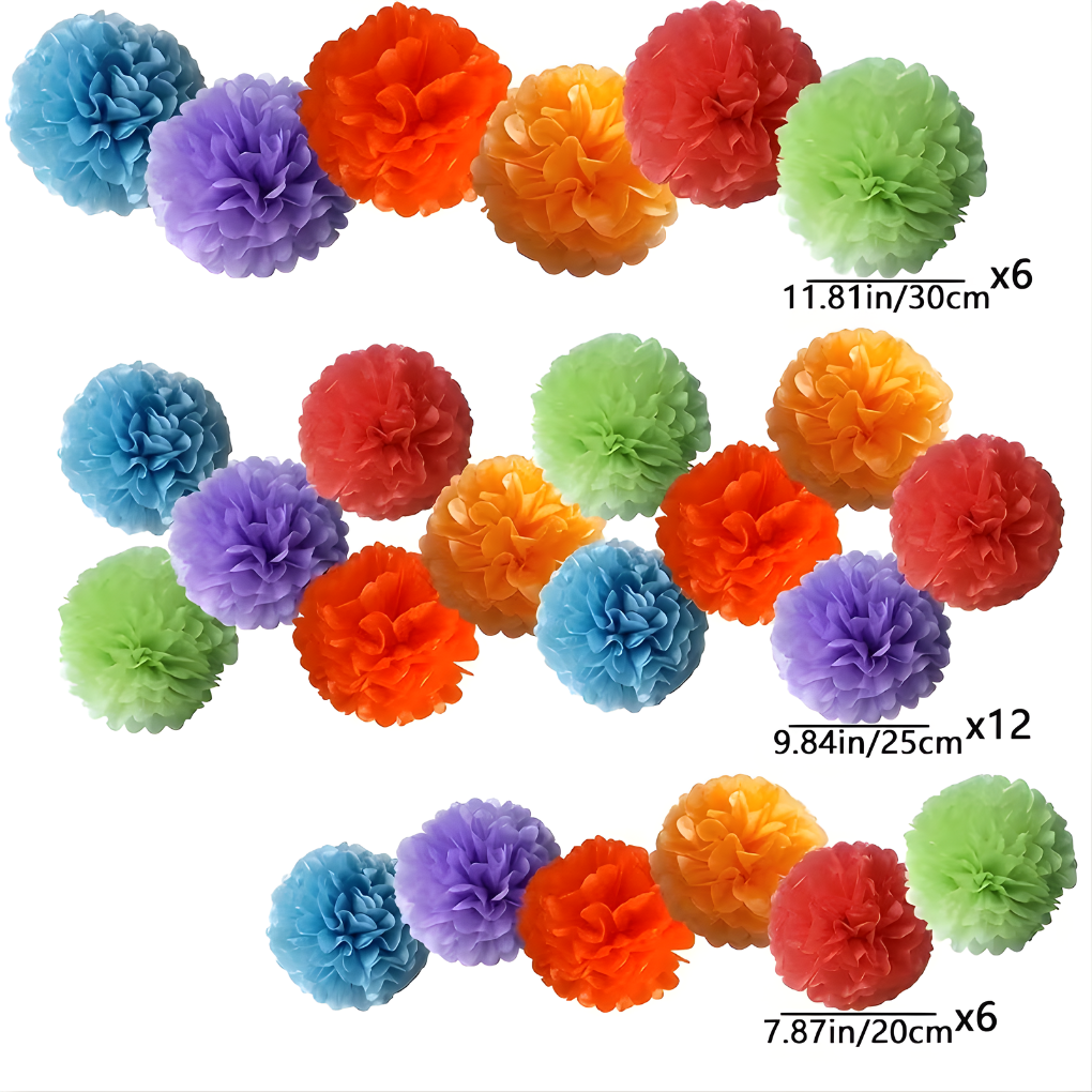 24 Piece Paper Flower Balloon Garland Set - Vonnera