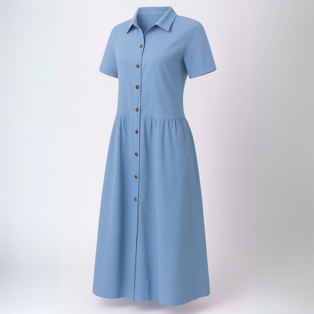 Women's Denim Button Down Dress