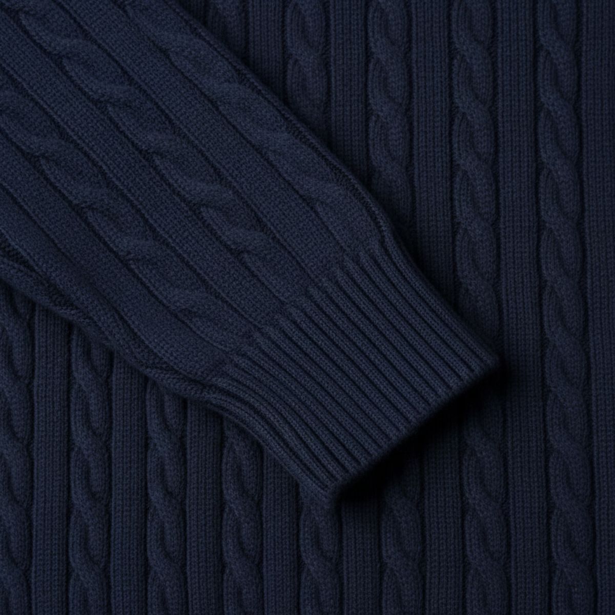 Men's Merino Wool Knit Sweater Navy Blue
