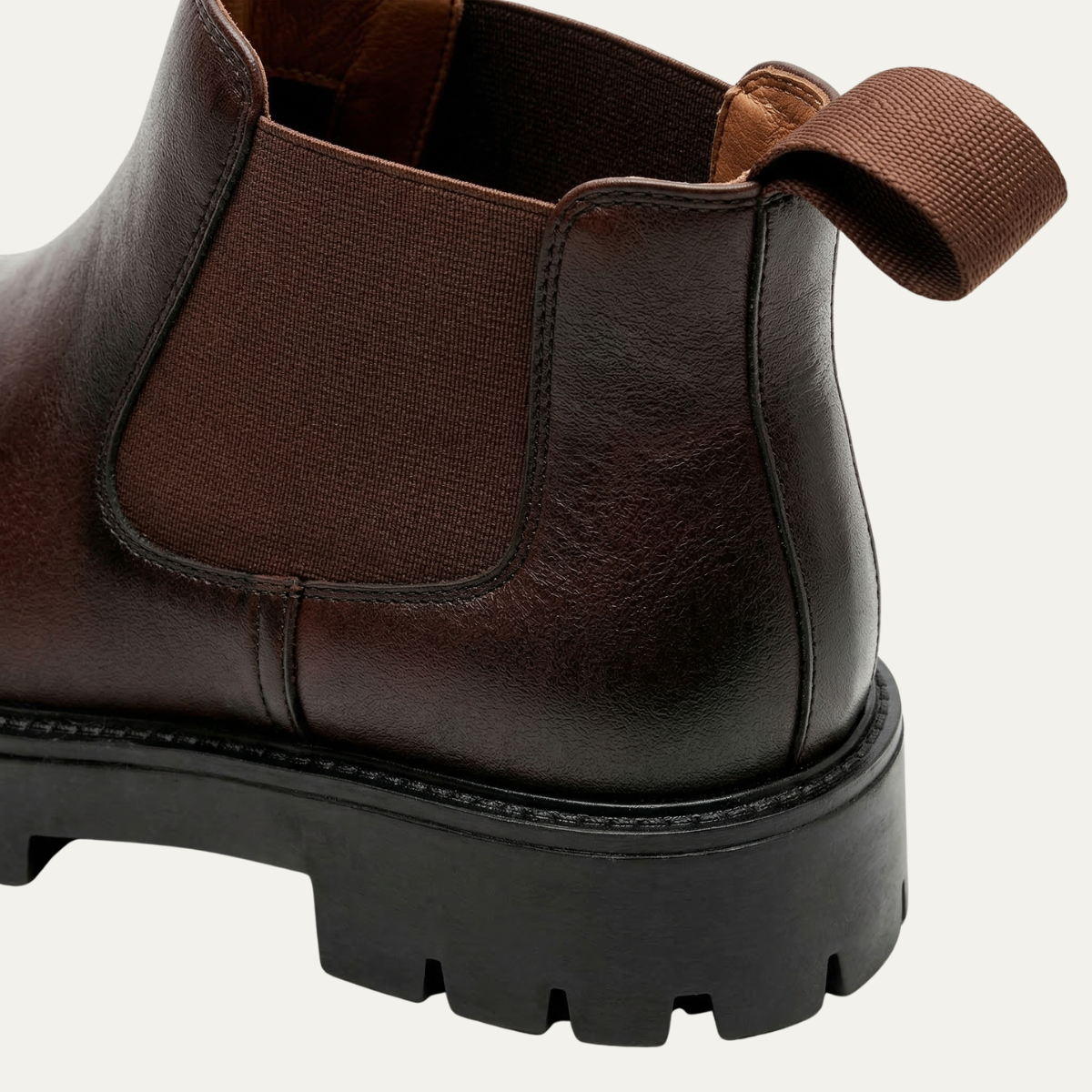 Men's Leather Chelsea Boots Ankle High Black