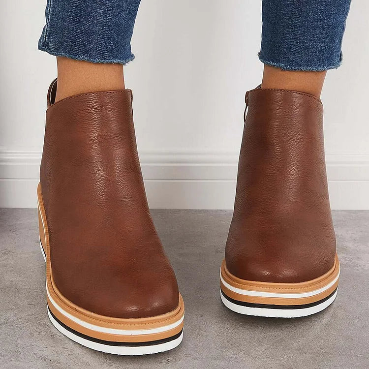 Women's Ankle Boots Side Zipper Style