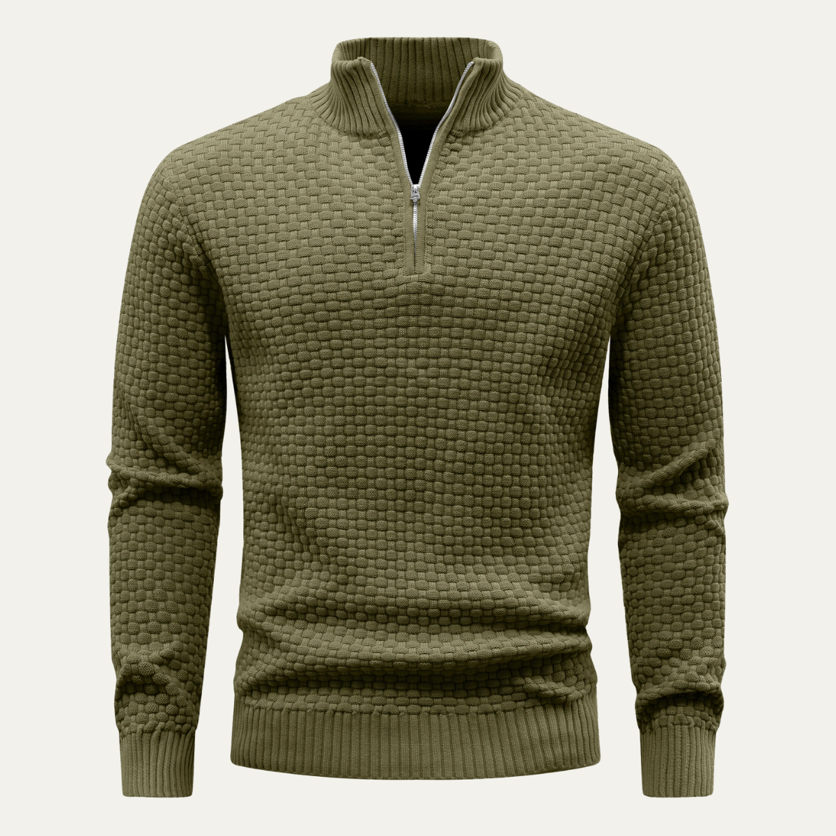 Men's Winter Knitted Sweater Half Zip Warm