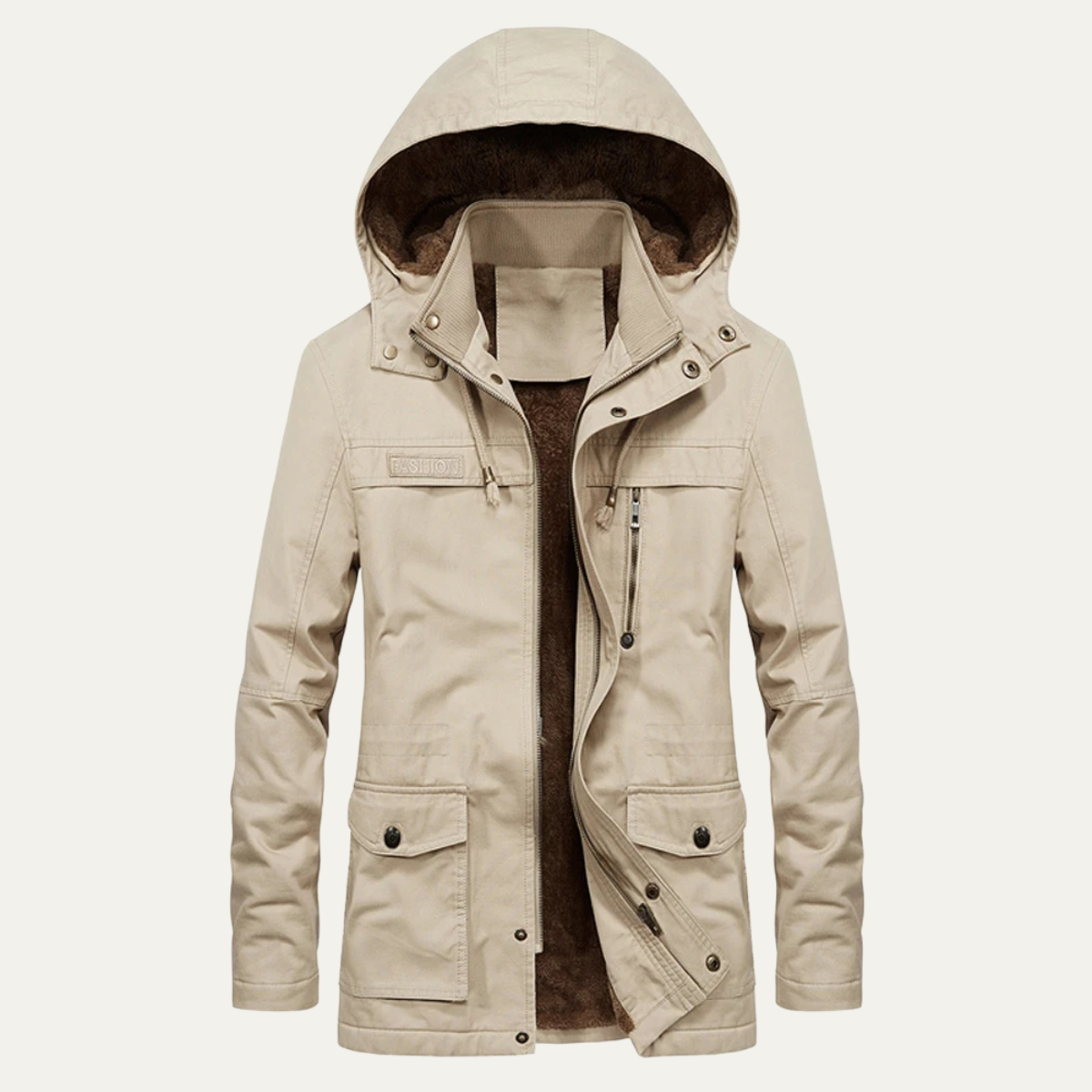 Men's Military Hooded Winter Jacket Thick Warm Multi Pocket