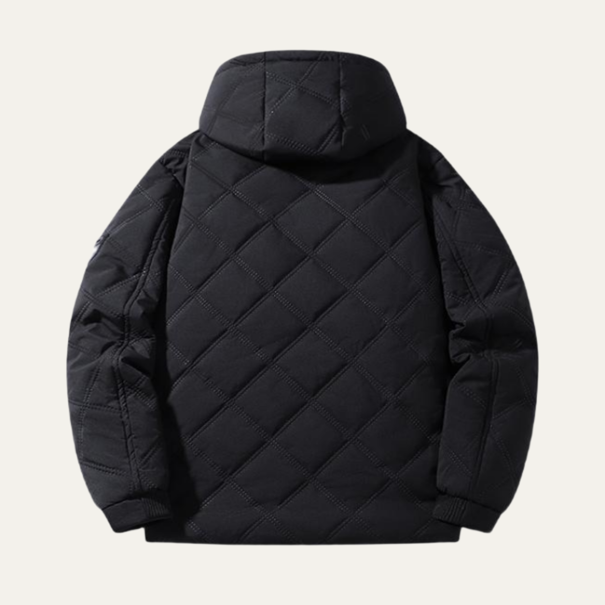Men's Quilted Puffer Jacket Fleece Lined Winter Coat