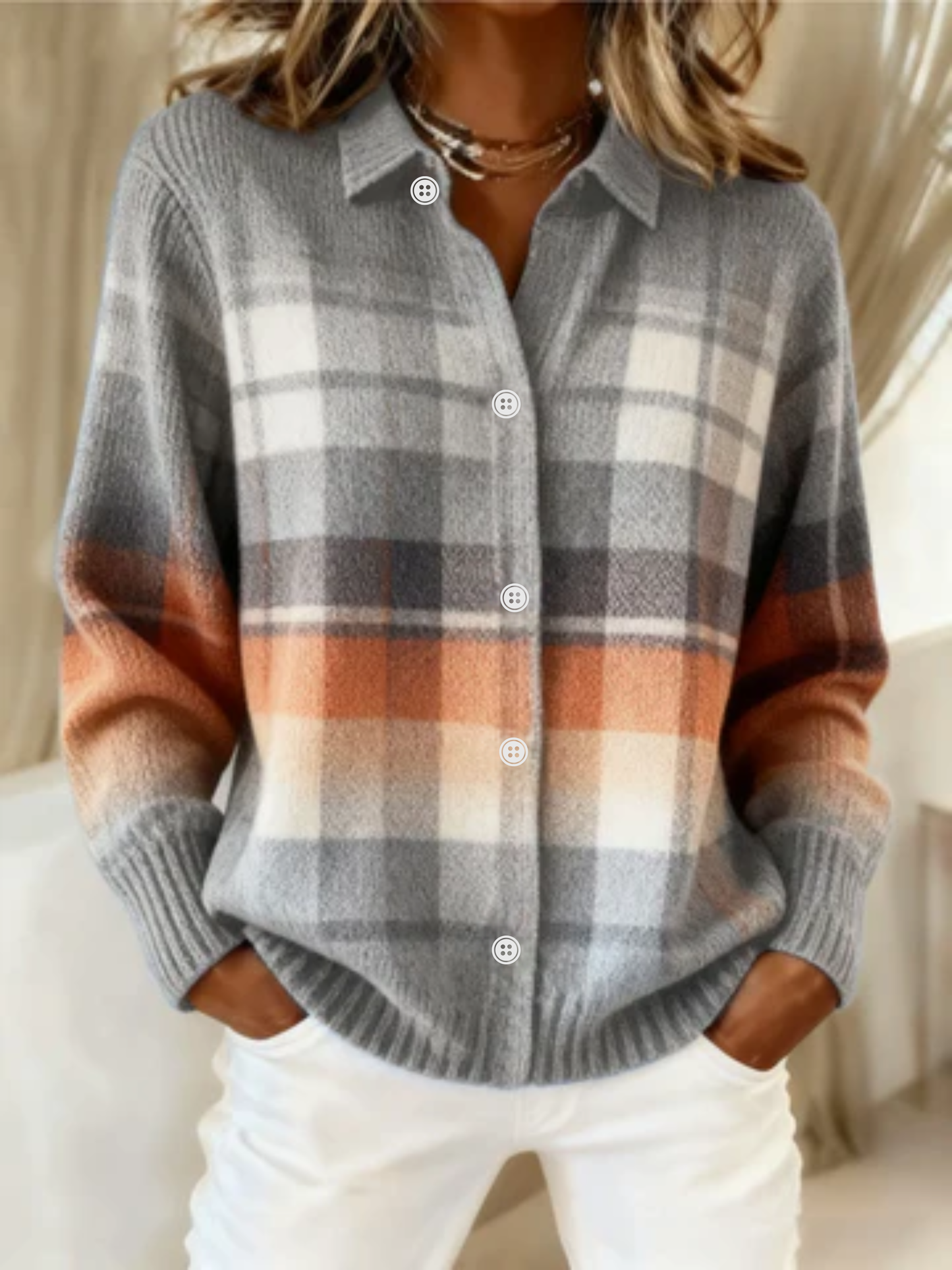 Marilyn Checkered Blouse - Vonnera