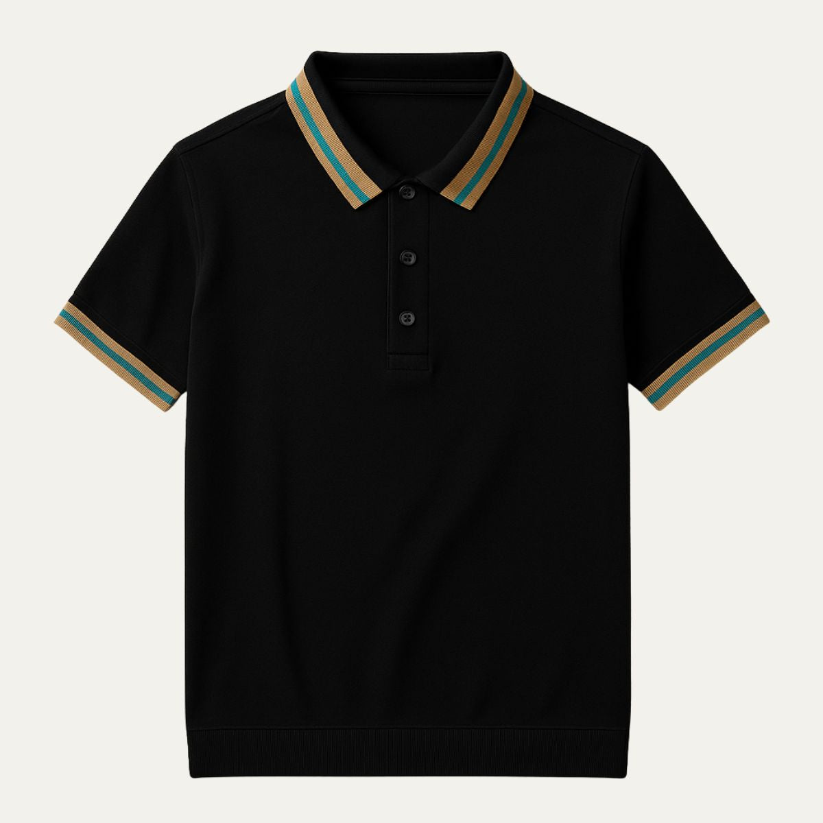 Men's Striped Cotton Polo Shirt