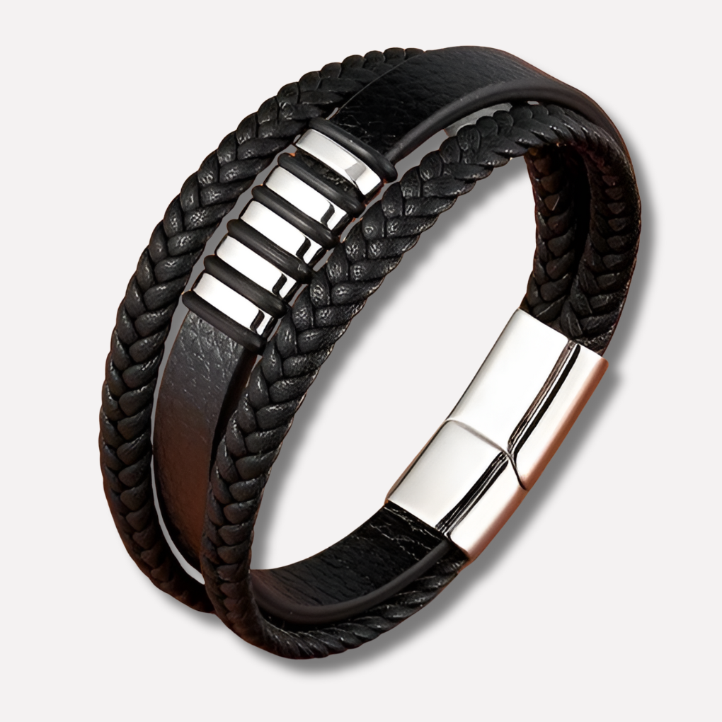 Men's Leather Bracelet Timeless Modern Brown