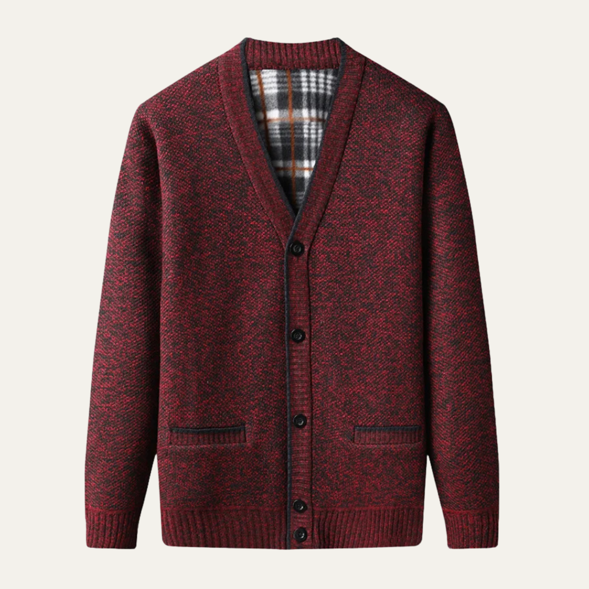Men's Knitted V Neck Cardigan Warm