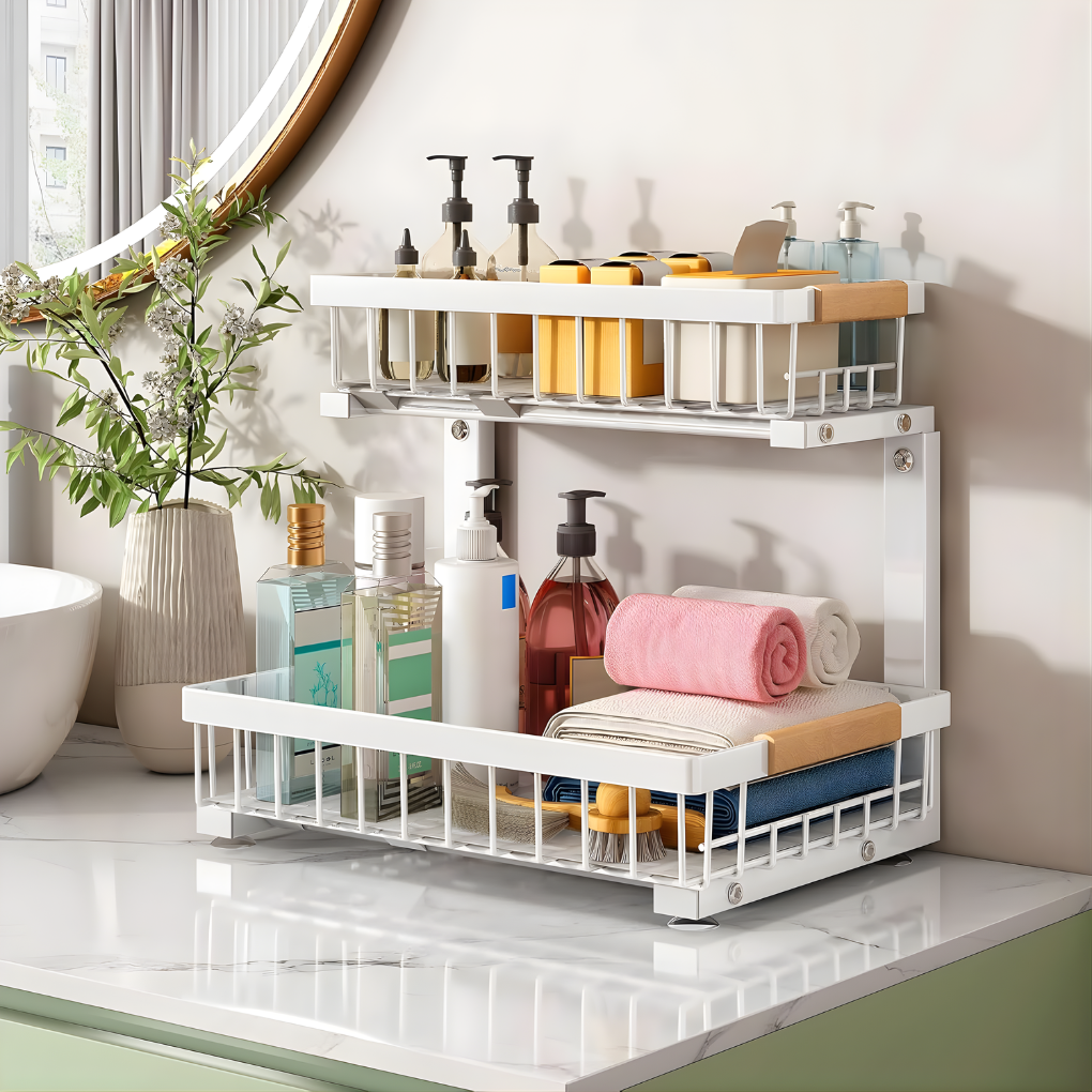 Sliding Under Sink Storage Organizer