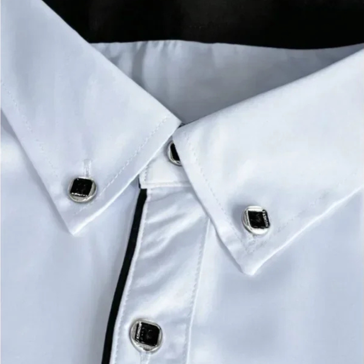 Men's Slim Fit White Dress Shirt Long Sleeve Button Up Cotton