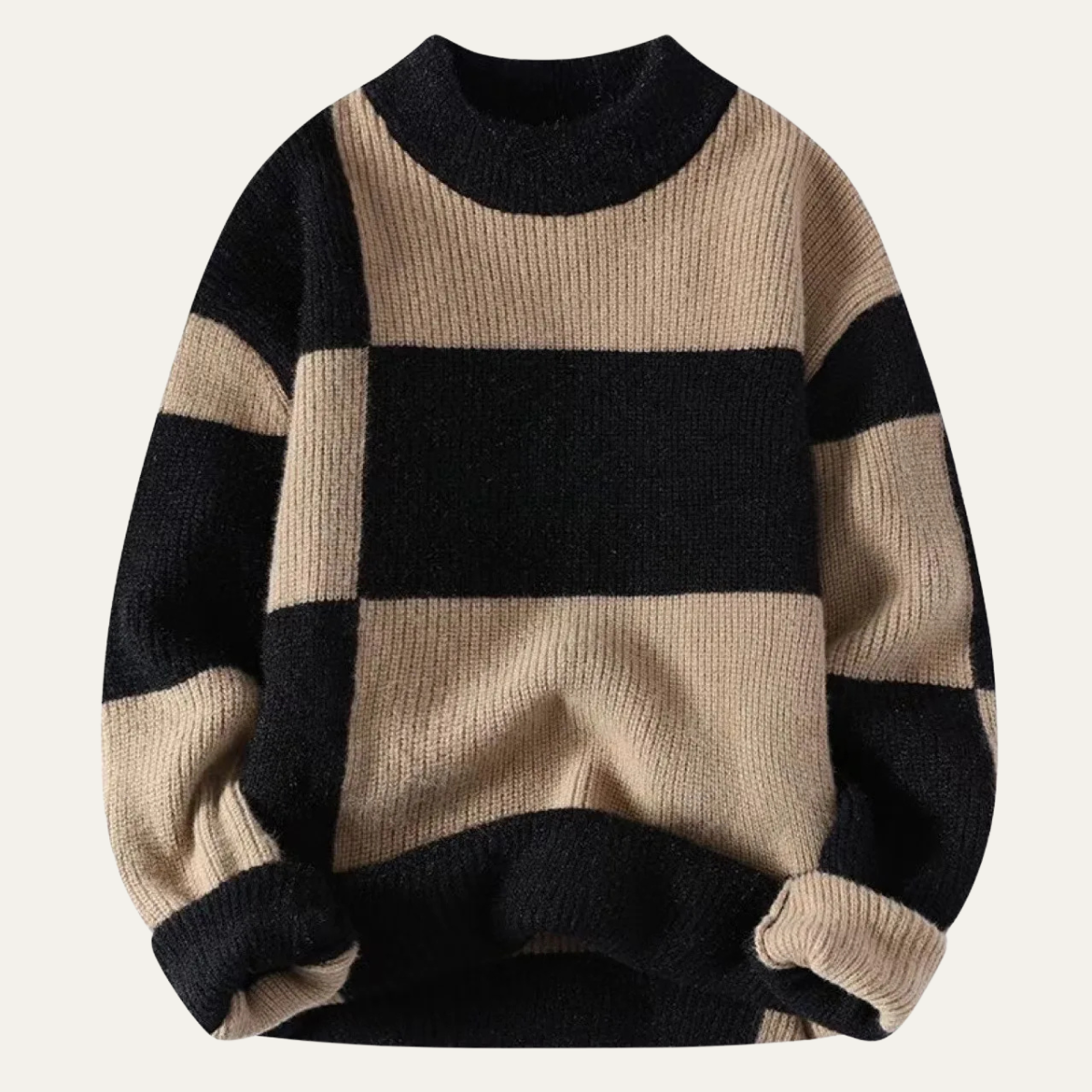 Kirkwood Men's Striped Knit Sweater Round Neck