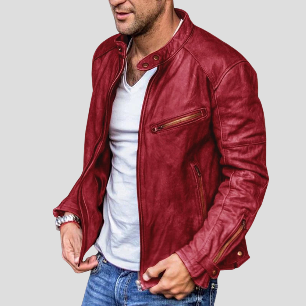 Men's Stand Collar Jacket Everyday Wear