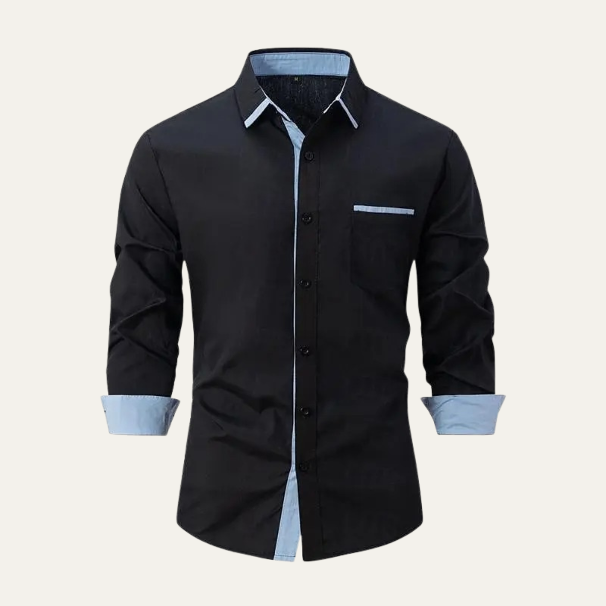 Vercelli Men's Button Up Shirt Contrast Trim Casual