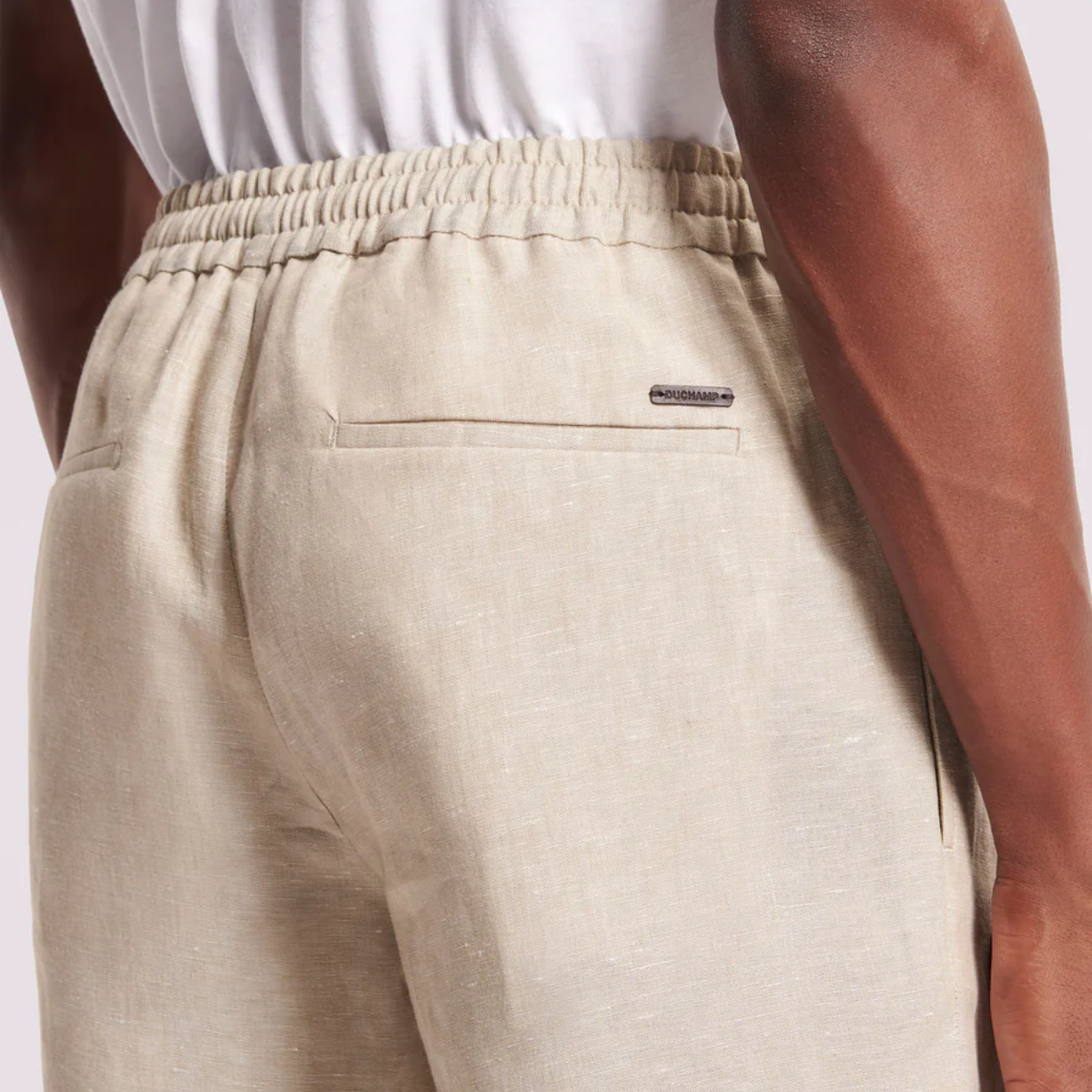 Linton Men's Linen Shorts Tailored Beige