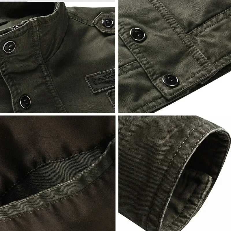Men's Military Jacket Rugged Cotton
