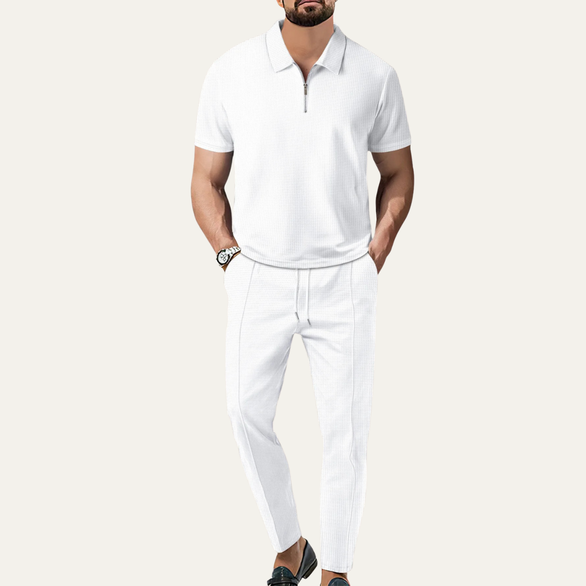 Men's Relaxed Fit Short Sleeve And Pants Set