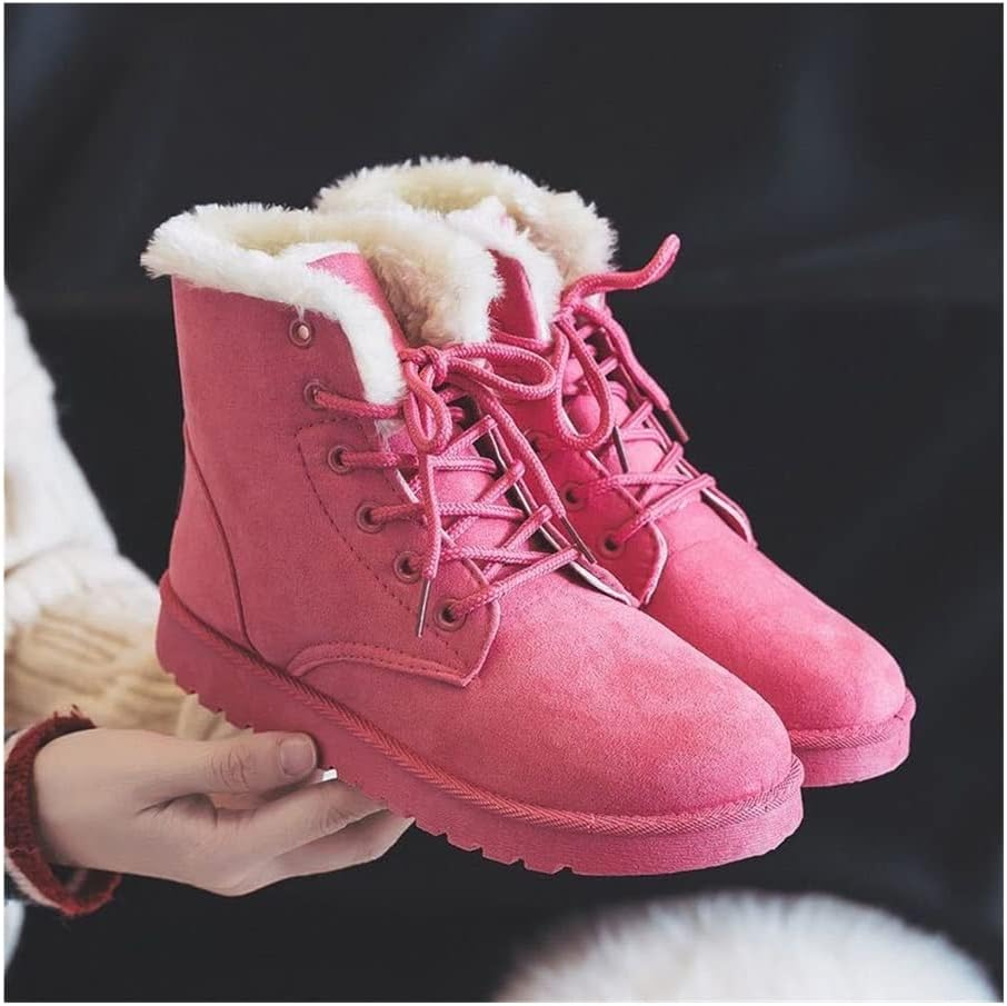 Women's Ankle Boots Lace-Up Cozy Lining Non-Slip Sole