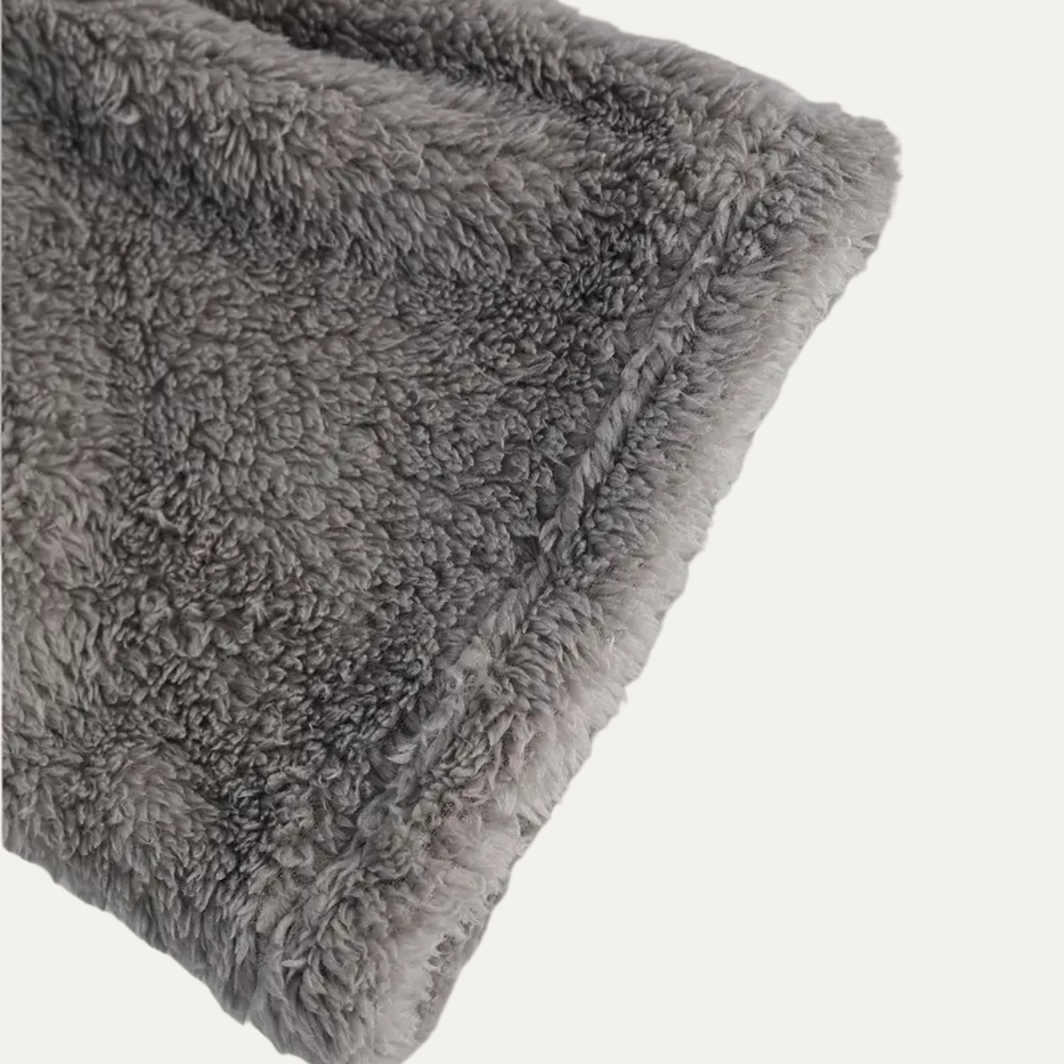 Men's Gray Fleece Hooded Bathrobe With Pockets