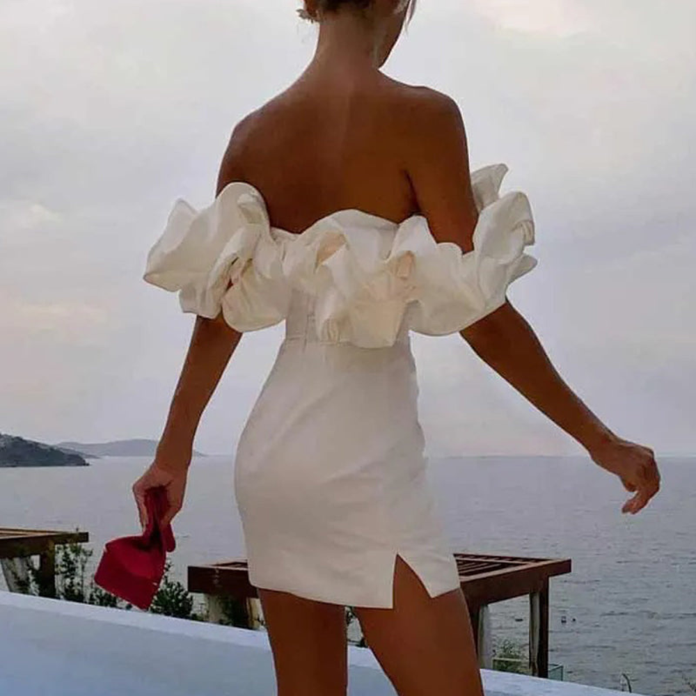 Ella | Women Wedding Guest Ruffle Mini Dress