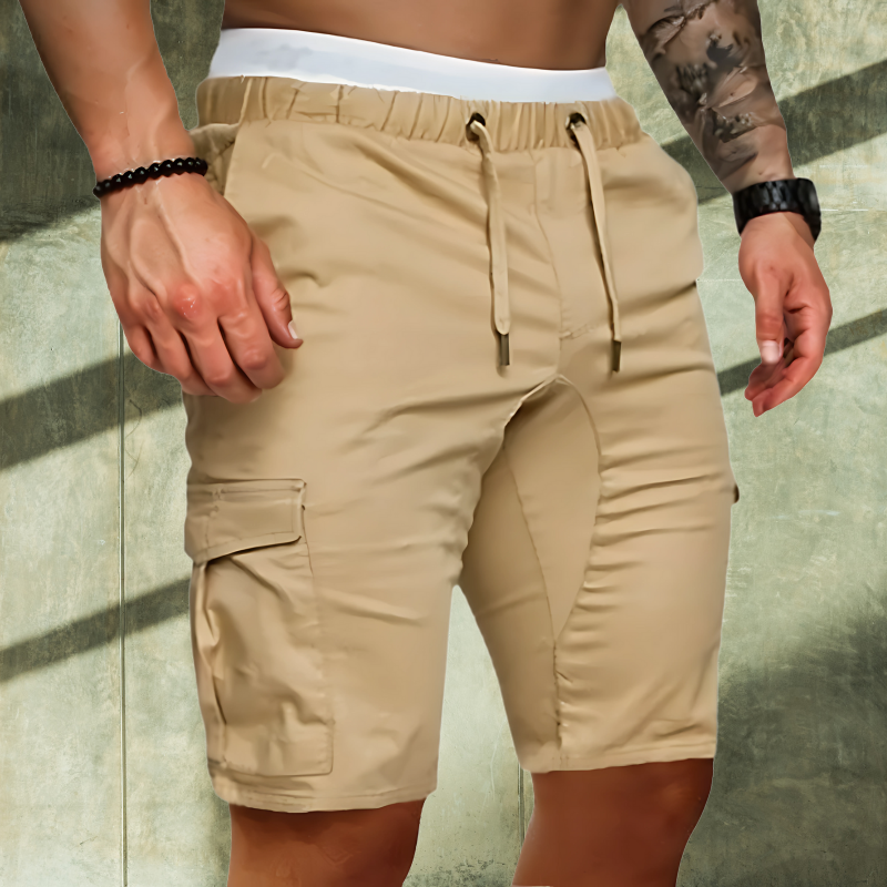 Men's Cargo Shorts Polyester Beige