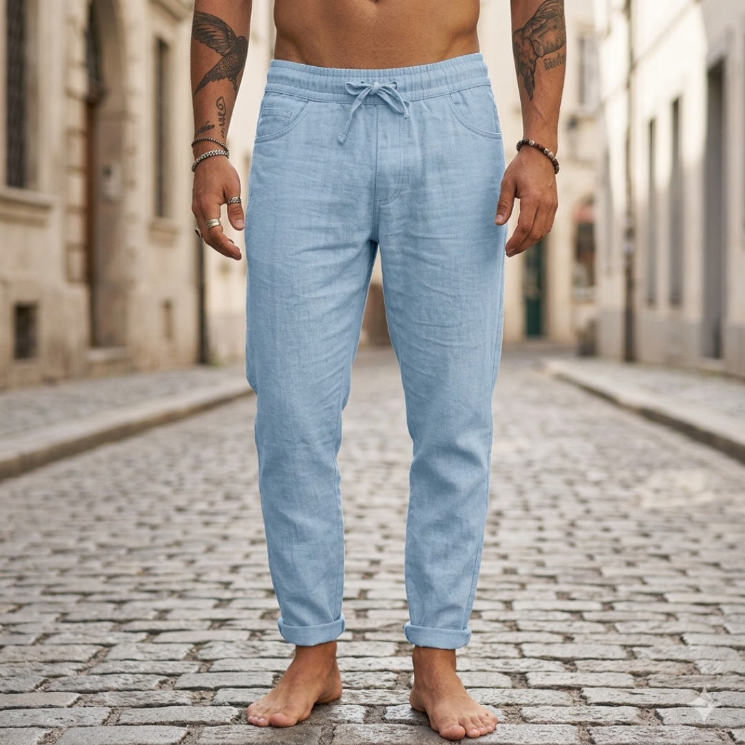Men’s Casual Drawstring Jogger Pants Lightweight Relaxed Fit Trousers