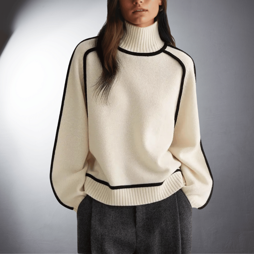Women's Turtleneck Sweater Modern Knit