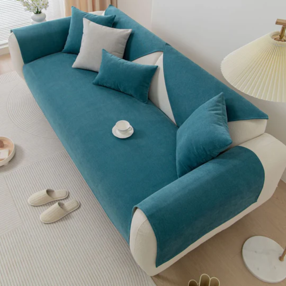 Linen Sectional Sofa Slipcover Beige