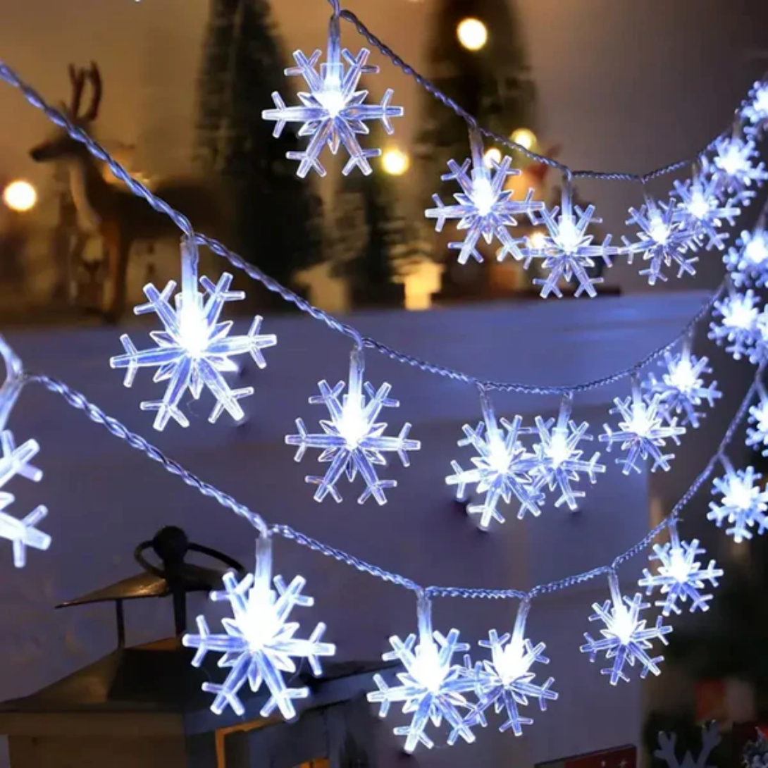 Led String Lights Snowflake Design