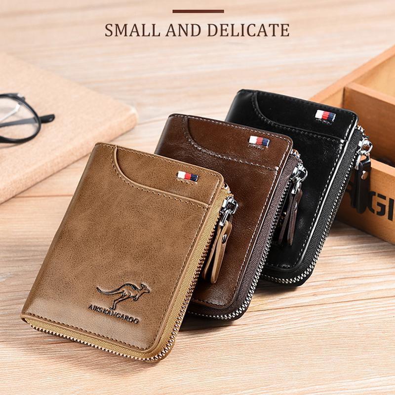 Compact Leather Wallet Rfid Blocking