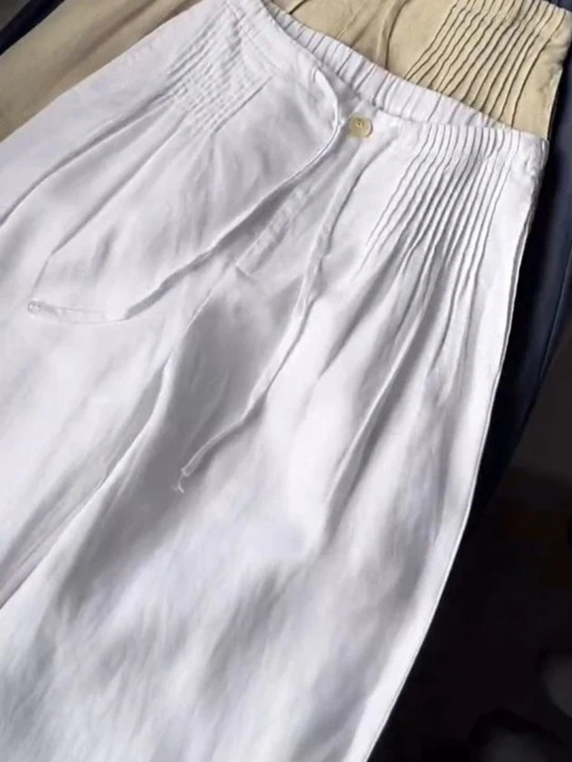 Women's Wide Leg Pants Elastic Waist Drawstring