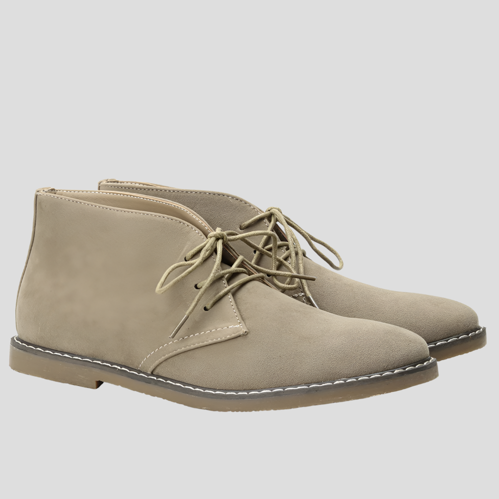 Men's Desert Boots Vintage Style Leather Brown