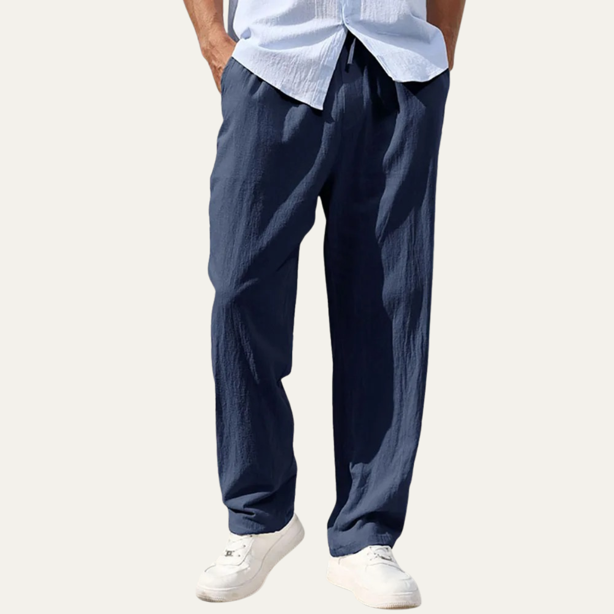 Men's Linen Straight Leg Pants Lightweight