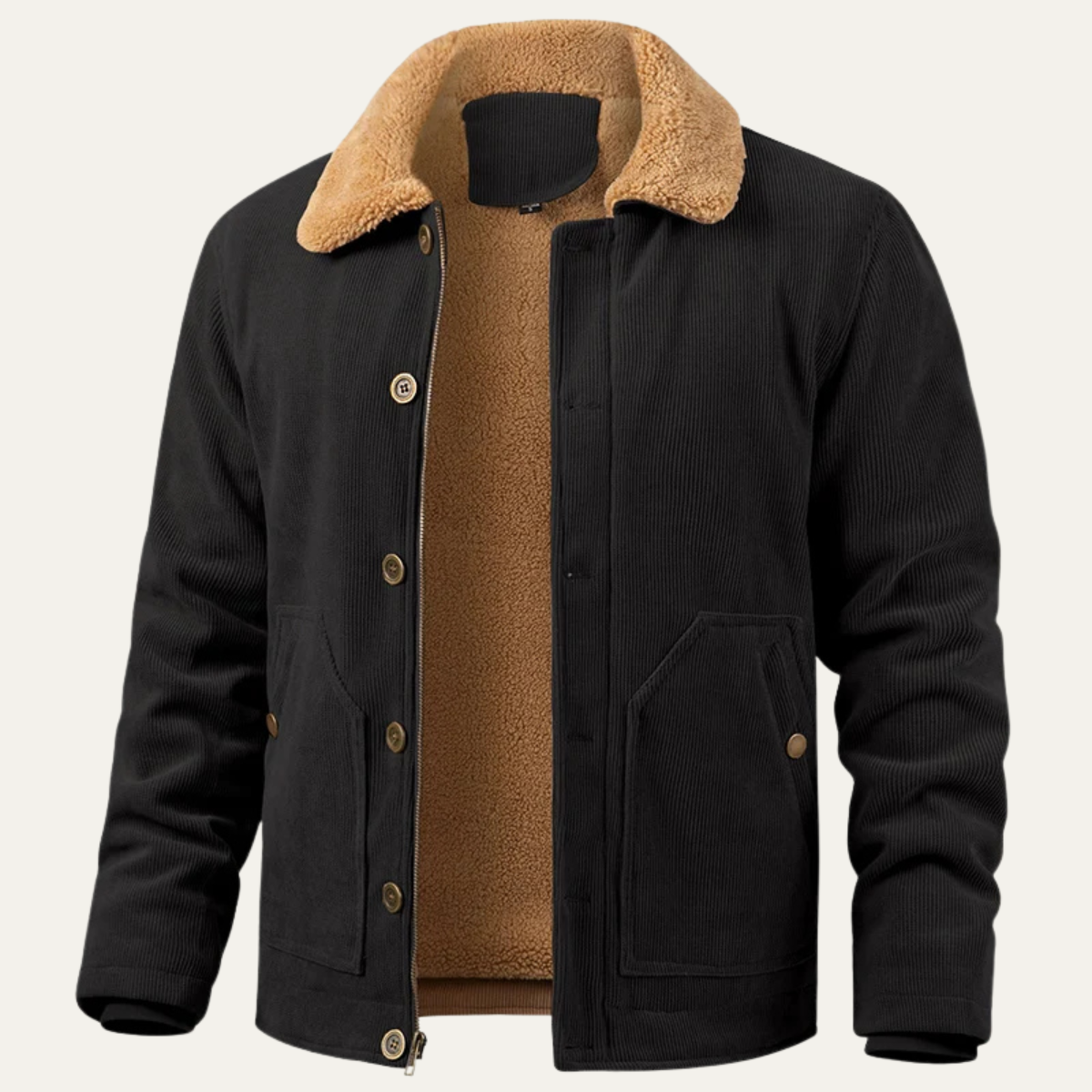 Men's Corduroy Sherpa Jacket Warm Winter